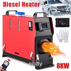 12V Diesel Air Heater 8KW All In One LCD Thermostat Boat Motorhome Truck Car Top