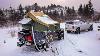 Camping In Snow Storm With Roof Top Tent And Diesel Heater