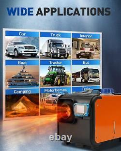 Diesel Air Heater Orange All-in-one 12V 5KW Remote Control 5 L For Car Trucks