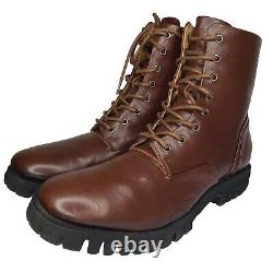 Diesel D-Depp Winter Boots Mens Brown Leather Lace Up Combat US 12 Portugal 45