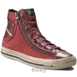 Diesel EXPO ZIP High Top Fashion leather Sneakers US 10.5 UK9.5 EU44
