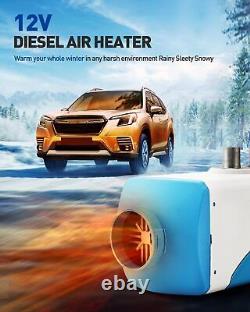 Diesel Parking Air Heater 5kW 12V Remote Control White &Blue For Car RV