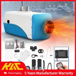 Diesel Parking Air Heater 5kW 12V Remote Control White and Blue For Car RV