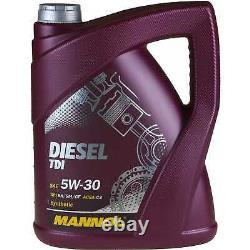 Motor-Öl 8L MANNOL Diesel TDI 5W-30+MANN-FILTER Filterpaket für BMW 6er E63 650i