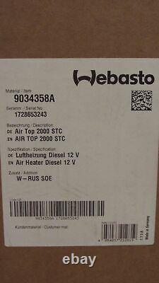 New Air Top Webasto 2000 STC 12v heaters Diesel / 9034358A