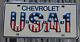 Vintage Original Chevrolet Gm Dealer Ship License Plate Usa-1 Tag