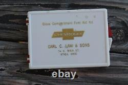 Vintage original Chevy GM Glove Compartment First aid Kit nos promo