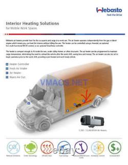 Webasto Air Top 2000 STC 12v 2kW Diesel Heater Kit 5012550A