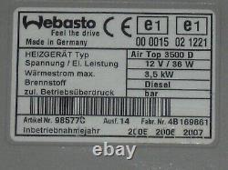 Webasto Air Top 3500 12V 3,5 KW Diesel komplett mit Bausatz und Vorwahluhr TOP