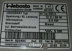 Webasto Air Top 3500 Diesel Heater 12V 36W 3.5KW